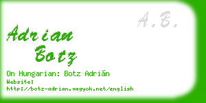 adrian botz business card